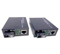 Elfcam - 2 Pack Convertidor de Medios Gigabit Ethernet 10/100/1000M con 1.25Gb Monomodo SC Transceiver, 20KM (1 RJ45)
