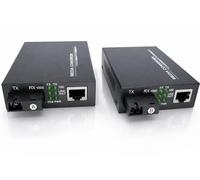 Elfcam® - 2 Pack Convertidor de Medios Gigabit Ethernet 10/100/1000M con 1.25Gb SFP Monomodo SC Transceiver, 20KM (1 Puertos RJ45 * 1 Puertos RJ45)