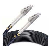 Elfcam® - 200m Cable de fibra óptica LC/UPC a LC/UPC OM3 Duplex Multimodo 50/125um G657A2 para exterior e interior, 200 metros