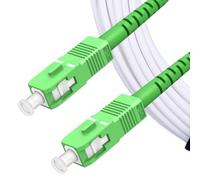 Elfcam® - 20m Cable de Fibra óptica SC/APC a SC/APC Simplex Monomodo OS2 9/125μm LSZH, Blanco (20M)