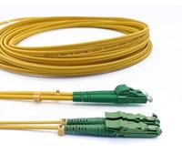 Elfcam® - 25m Cable de Fibra Óptica E2000/APC a LC/APC Monomodo Duplex, 9/125μm Cable Óptico LSZH, 25M