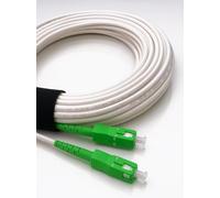 Elfcam - 2m Cable de Fibra Óptica SC/APC a SC/APC Simplex Monomode OS2 9/125μm LSZH, Compatible con Movistar Vodafone Jazztel Free y SFR, Blanco