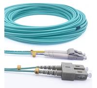 Elfcam® - 2m Cable Fibra Óptica OM3 SC/UPC a LC/UPC Multimodo Dúplex 50/125um LSZH, 2 Metros