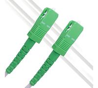 Elfcam - 30m Cable de Fibra Óptica SC/APC a SC/APC Monomodo Simplex,Compatible con Orange, Movistar, Vodafone y Jazztel,Blanco, （30M）