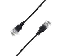 Elfcam - 30m Ethernet Cat 6A Ultra Fino 10Gbps 32 AWG UTP OD2.8 mm 500MHz 10Gb Fino RJ45 Cat 6A para LAN, Enrutadores, Módems, Computadoras Portátiles y Servidores Xb, Negro, 30 Metro