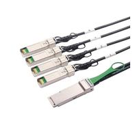 Elfcam® - 3m Cable de Cobre de Conexión Directa (DAC) 40G QSFP+ a 4 x SFP+, Cable Twinax, Pasivo (3 Metros)