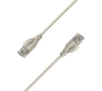 Elfcam - 3m Ethernet Cat 6A Ultra Fino 10Gbps 32 AWG UTP OD2.8 mm 500MHz 10Gb Fino RJ45 Cat 6A para LAN, Enrutadores, Módems, Computadoras Portátiles y Servidores Xb, Blanco, 3 Metro