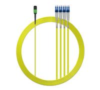 Elfcam - 3m MPO a LC/UPC 8 Fibra Monomodo OS2, Polaridad Tipo B, 3 Metro, 8 Hilos