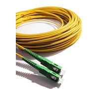 Elfcam - 40m Cable fibra optica router Amarillo, SC/APC-SC/APC para Movistar, Vodafone, Orange, Digi, Lowi, Simplex Monomodo, OS2 9/125μm LSZH, Latiguillo de Fibra Óptica