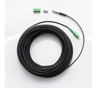 Elfcam - 50m Cable de Fibra Óptica Monomodo G.657.B3 SC/APC, Muy Flexible con Ojal de Tracción para Pared o Conducto - Interior/Exterior - Compatible con Movistar, Orange, Vodafone, MásMóvil, Yoigo
