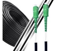 Elfcam - 50m Cable de Fibra Optica para Exteriores e Interiores, Monomodo Simplex SC/APC a SC/APC Compatible con Orange, Movistar, Vodafone y Jazztel, 50 Metros