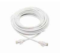 Elfcam® - 60m Cable Ethernet Cat 6, Redondo Cable LAN WAN, Cat6 26AWG, 1Gbps con Conectores RJ45, Blanco (60M)