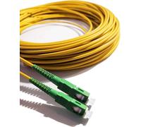 Elfcam - 70m Cable fibra Optica Amarillo SC/APC- SC/APC para Movistar, Vodafone, Orange, MásMóvil, Digi, Jazztel, Yoigo, Lowi,Aplicable a los Operadores y Sus Equipos