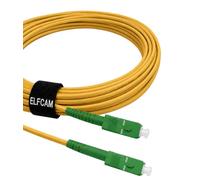 Elfcam - 7m Cable fibra optica router Amarillo, SC/APC-SC/APC para Movistar, Vodafone, Orange, Digi, Lowi, Simplex Monomodo, OS2 9/125μm LSZH, Latiguillo de Fibra Óptica