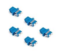 Elfcam - Adaptador de Cable de Fibra Óptica LC/UPC a LC/UPC Duplex Monomodo, 5 Unidades