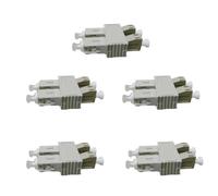 Elfcam® - Adaptador de fibra óptica, cable multimodo dúplex LC/UPC hembra a SC/UPC macho, 5 unidades