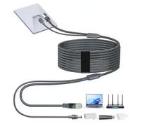 Elfcam - Cable 3 en 1 para Starlink Mini - Alimentación USB-C + Starlink Mini estándar, conector RJ45 CAT6 para red extendida, 10 metros