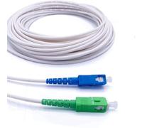 Elfcam® - Cable Alargador de Fibra óptica Monomodo - Conector SC-APC a SC-UPC - Blindaje y Conectores Reforzados - Pérdida de Fiabilidad Extremadamente Alta - 15M - Freebox White