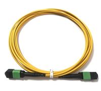 Elfcam® - Cable de fibra óptica de 12 fibras MPO/APC hembra a MPO/APC hembra, polaridad tipo B, monomodo OS2 para 40G QSFP+, 100G QSFP28, 1 metro