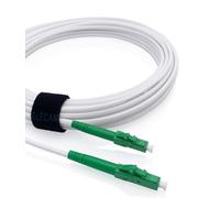 Elfcam® - Cable de fibra óptica LC/APC a LC/APC Monomodo Simplex, 9/125μm, cable óptico LSZH Blanco, 10M