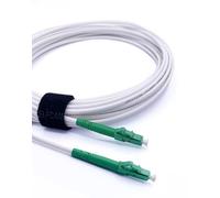 Elfcam® - Cable de fibra óptica LC/APC a LC/APC Monomodo Simplex, 9/125μm, cable óptico LSZH Blanco, 50M