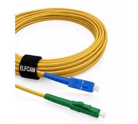 Elfcam® - Cable de fibra óptica LC/APC a SC/UPC Monomodo Simplex, 9/125 μm con cable óptico LSZH (10M)