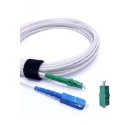Elfcam - Cable de fibra óptica LC/APC a SC/UPC Simplex monomodo de 3,0 mm blanco, entrega con acoplador para FRITZ!Box,10 metros