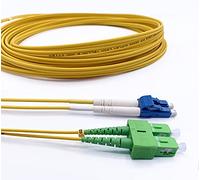 Elfcam Cable de Fibra Óptica LC/UPC a SC/APC Monomodo Duplex OS2 9/125µm, 10M