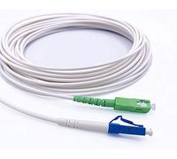 Elfcam® - Cable de Fibra Óptica Monomodo Simplex SC/APC a LC/UPC, 9/125µm LSZH Blanco (3M)