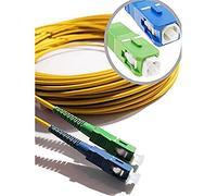 Elfcam® - Cable de Fibra Óptica Monomodo Simplex SC/APC a SC/UPC, 9/125µm LSZH Amarillo, 10M