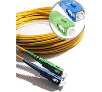 Elfcam® - Cable de Fibra Óptica Monomodo Simplex SC/APC a SC/UPC, 9/125µm LSZH Amarillo, 7M