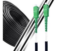 Elfcam® - Cable de Fibra Óptica para Instalaciones en Exterior 5,0mm, SC/APC a SC/APC Monomodo Simplex 9/125µm OS2, Compatible con Fibra Óptica de FTTH, 100M