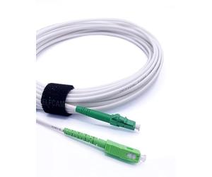 Elfcam® - Cable de fibra óptica SC/APC a LC/APC Monomodo Simplex 9/125μm OS2 Liga óptica LSZH Blanco (7M)