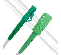Elfcam - Cable de fibra óptica SC/APC a LC/APC Simplex Monomodo OS2 9/125μm LSZH Diámetro del cable: 3,0 mm, blanco (0,5 m)