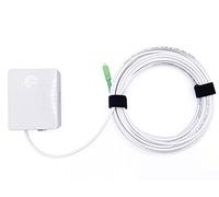 Elfcam® - Cable de Fibra Óptica SC/APC a SC/APC Monomodale Simplex, Entrega con Caja Punto Terminal Óptica PTO, Diámetro de Cable 4,0mm Blanco (20M)