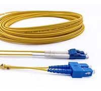 Elfcam® - Cable de Fibra Óptica SC/UPC a LC/UPC OS2 Monomodo Duplex 9/125um LSZH, 1M