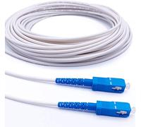 Elfcam - Cable de Fibra Óptica SC/UPC a SC/UPC Monomodale Simplex LSZH, Blanco (15M)