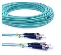Elfcam® - Cable de Fibra Óptica ST/UPC a ST/UPC OM3 Multimodo Duplex 50/125um LSZH, 2M