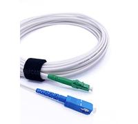 Elfcam Cable Fibra Óptica LC/APC a SC/UPC Monomodo Simplex 9/125 LSZH, Color Amarillo (0,5m)