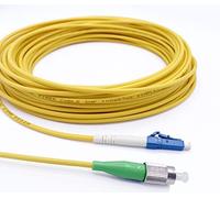 Elfcam Cable Fibra Óptica LC/UPC a FC/APC Monomodo Simplex 9/125 LSZH, Color Amarillo (3m)