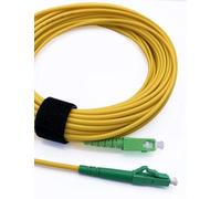 Elfcam® - Cable Fibra Óptica SC/APC a LC/APC Monomodo Simplex 9/125 LSZH, Color Amarillo (25M)