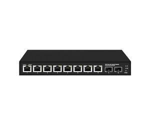 Elfcam® - Conmutador de Fibra óptica de 10 GB Compatible con Freebox Ultra y Orange Livebox 6, con 2 Puertos 10G SFP+ y 8 Puertos 2,5 Gigabit Ethernet RJ45, Plug & Play no gestionado