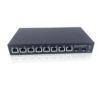 Elfcam® - Conmutador de Fibra óptica de 10 GB, con 2 Puertos 10 G SFP+ y 8 Puertos 2,5 G RJ45 PoE, Plug & Play no gestionado (2x10G SFP+, 8x2,5G RJ45 PoE)