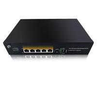 Elfcam® - Conmutador gestionado (10 GB, fibra óptica gestionada, compatible con Freebox Ultra y Orange Livebox 6, con 1 puertos 10 G SFP+ y 5 puertos 10 Gigabit Ethernet RJ45, alarga tu red 10 GB