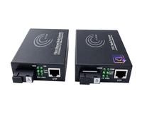 Elfcam® - Convertidor de Medios Gigabit Ethernet 10/100/1000M Con Transceiver Monomodo SC 1.25Gb, 20KM, Para PoE Cámara de Vigilancia, AP y Teléfono IP