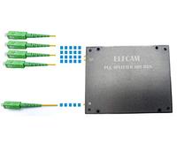 Elfcam Divisor Splitter Optico PLC SC/APC Monomodo Simple 2,0mm con Caja ABS para FTTH (1X4)