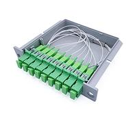 Elfcam® - Divisor Splitter Optico PLC SC/APC para FTTH, Montaje en Carril DIN (1X8)