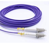 Elfcam Fibra óptica Cable LC/UPC a LC/UPC OM4 Multimodo Duplex 50/125um LSZH (50M)