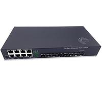 Elfcam® - Gigabit Ethernet Switch 8 x 1G SFP Portas, 8 x Portas Gigabit Ethernet 10/100/1000Mbps, Unmanaged Plug-and-Play ( 8 SFP Portas )