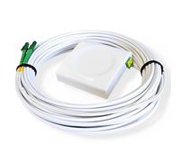 Elfcam - Kit FTTH de 15 m - Cable de fibra óptica prefabricado con caja de conexiones, LC/APC, cable de conexión OS2, 3,0 mm de diámetro, 9/125μm, LSZH, fibra óptica FTTH, G.657.A2. (15 metros)
